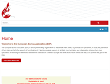 Tablet Screenshot of euroburn.org